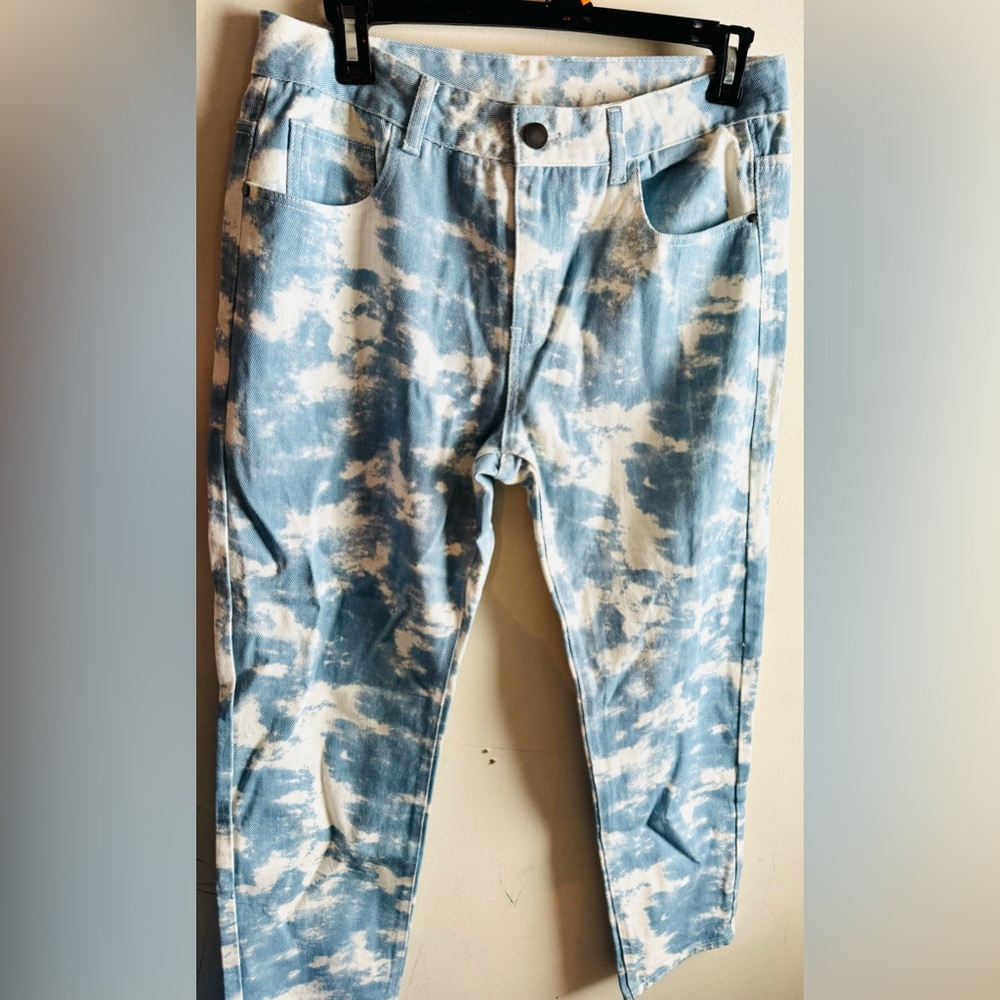 Mens new & never worn Blue and White Tie-Dye Slim fit jeans - size 36